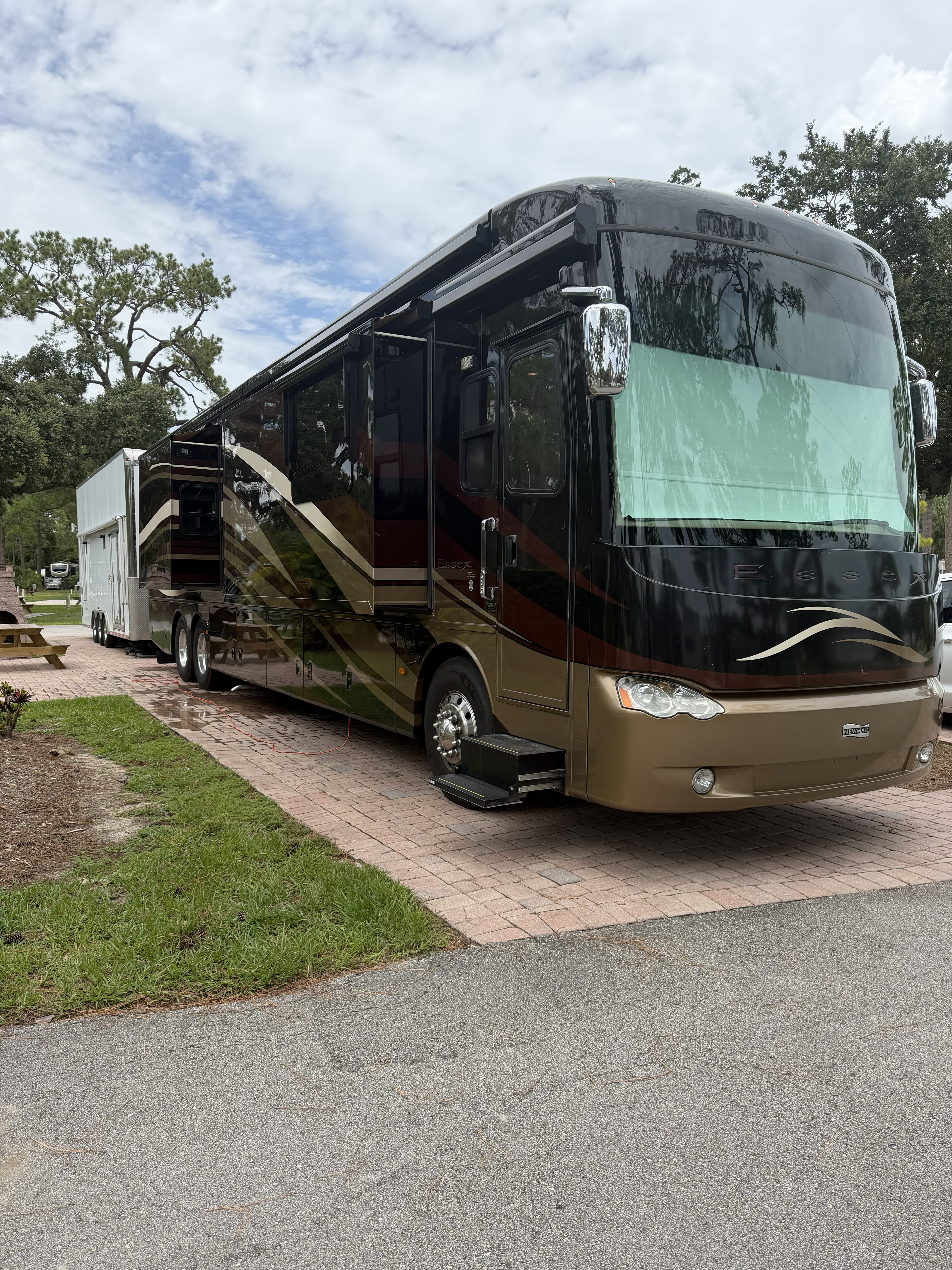 Custom coach during a Maritron on-site service call.