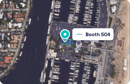 FLIBS Bahia Mar Booth 504 location map